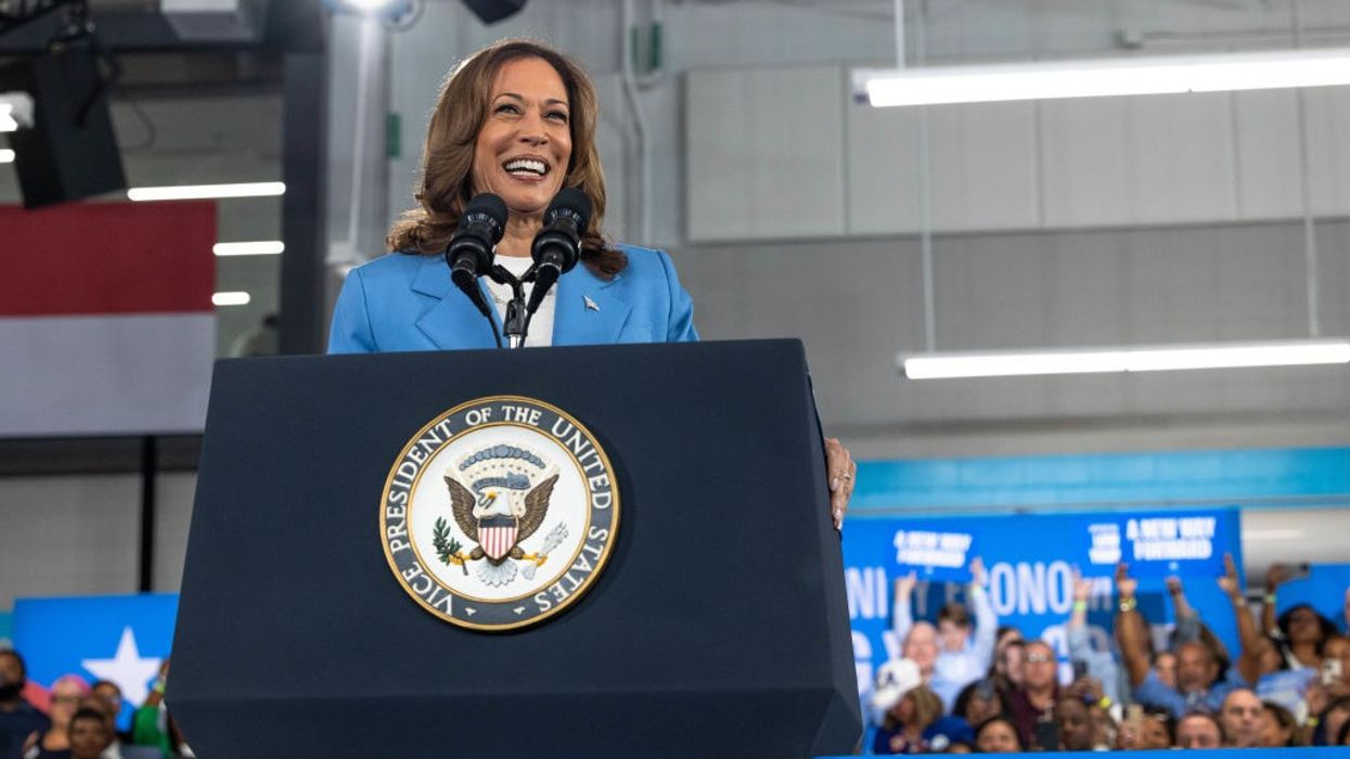 Democratic US presidential candidate Vice President Kamala Harris speaks on her policy platform