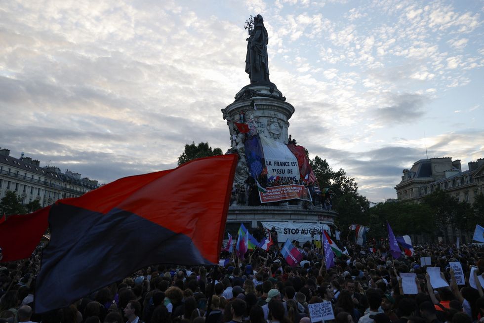 Demonstrators in Paris