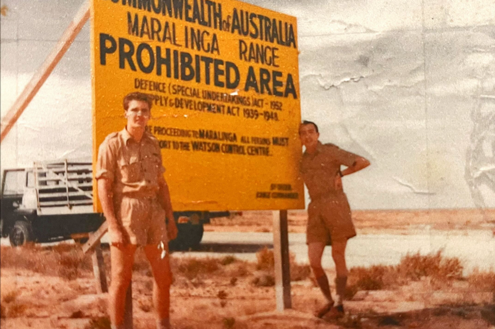 Dennis Hayden in Maralinga, Australia, in the \u201860s