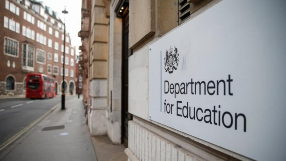 Department for Education sign