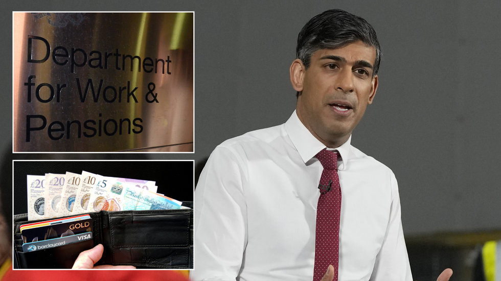 Department for Work and Pensions/Wallet with cash/Rishi Sunak