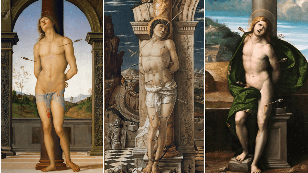 Depictions of St Sebastian
