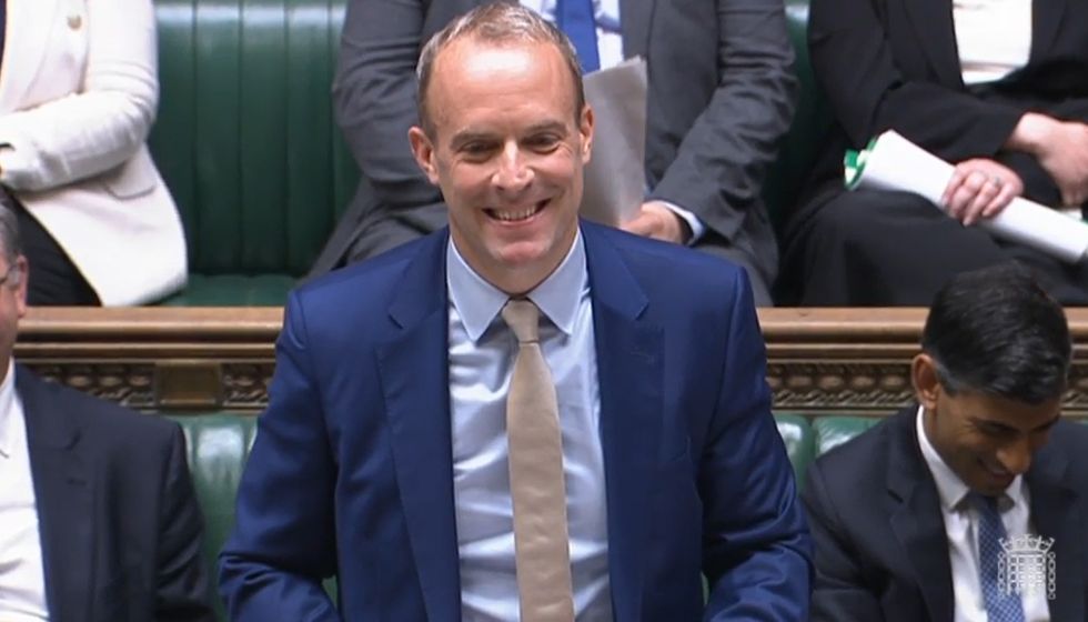 Deputy Prime Minister Dominic Raab speaks during Prime Minister's Questions in the House of Commons, London.