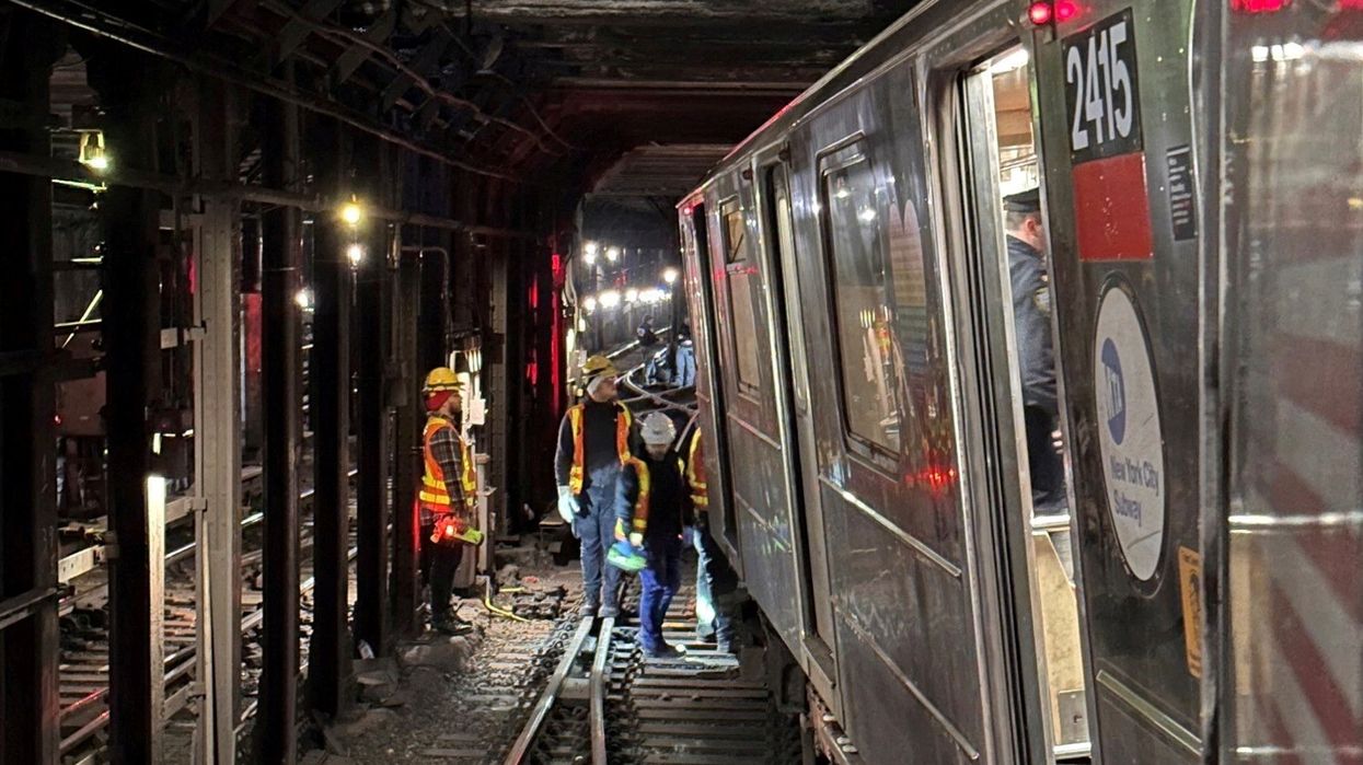 Derailed train
