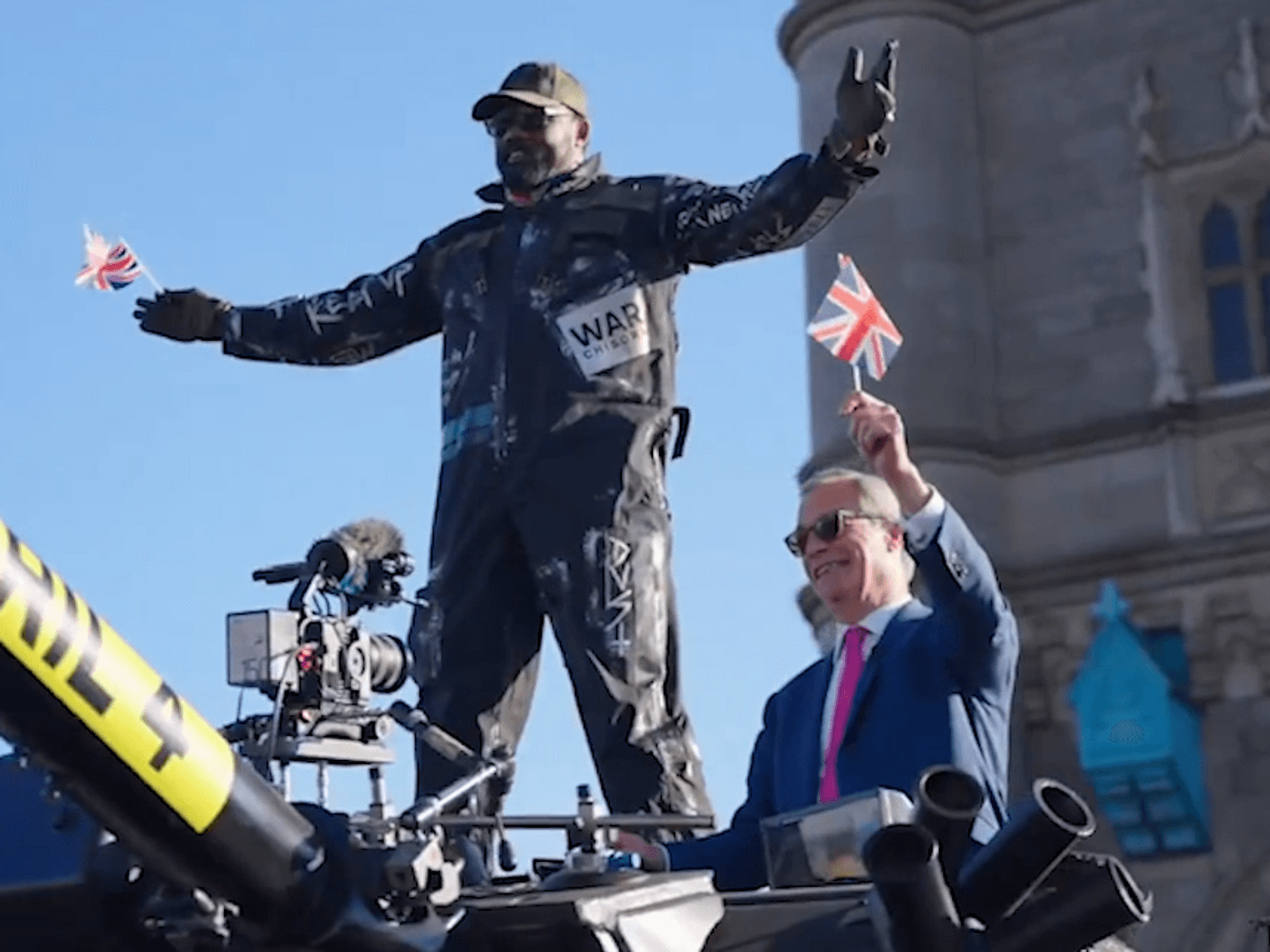 Derek Chisora and Nigel Farage