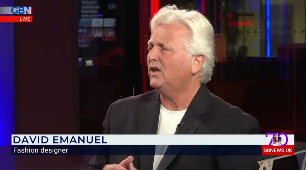 Designer David Emanuel constructed Diana's wedding dress in 1981