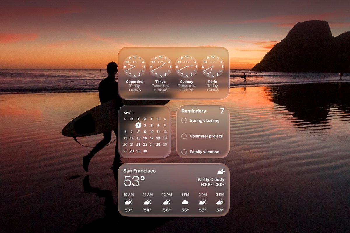 desktop widgets see-through design