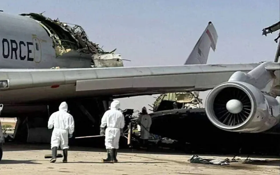 Destroyed E-3 Sentry aircraft