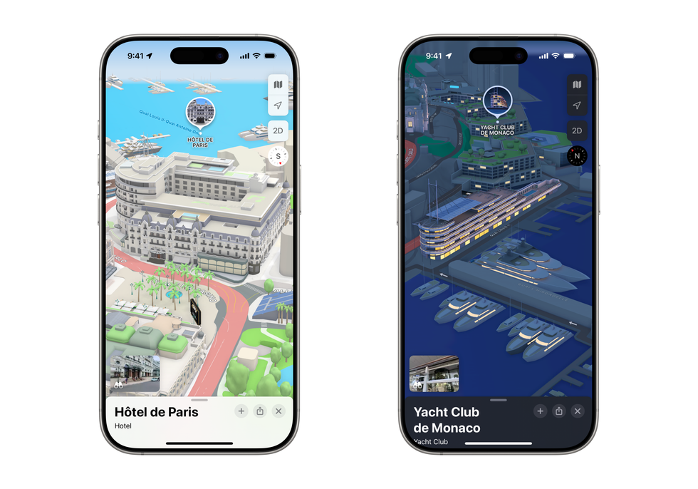 detailed view of buildings around monaco on iPhone