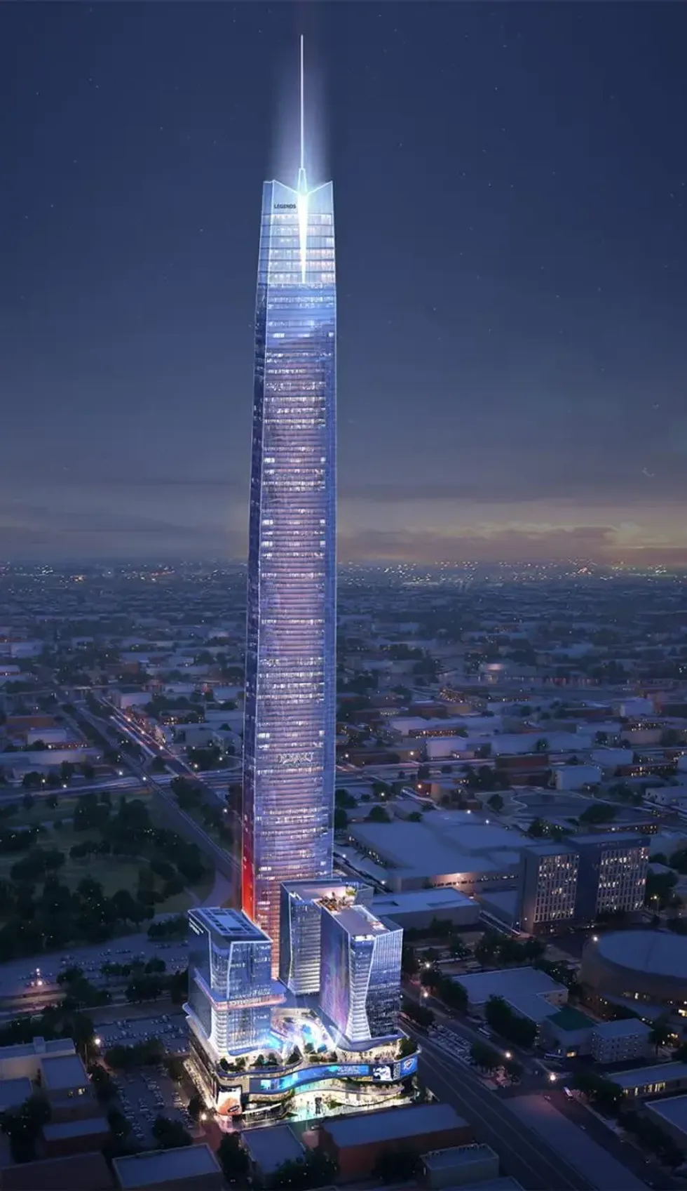 Developers at a real estate company have put forward ambitious plans to erect a 1,907-feet high building in Oklahoma City