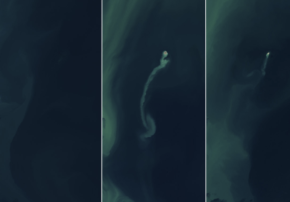 Developmental stages of "ghost island"