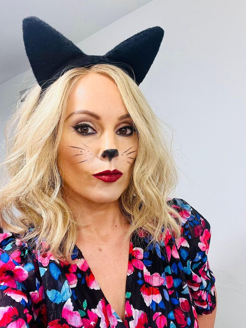 Dewberry wore cat ears, painted on whiskers and even added a feline nose