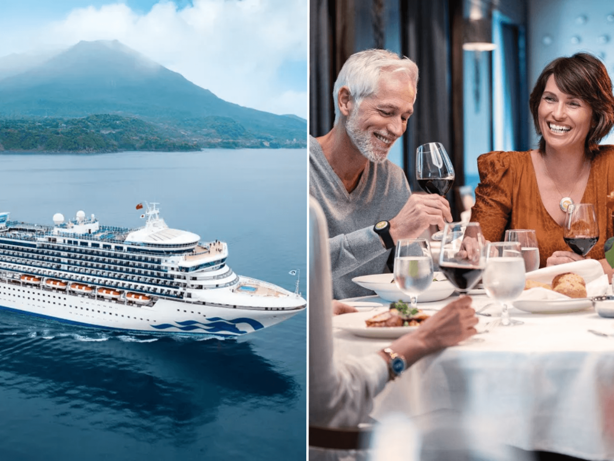 Diamond Princess Japan / People dining on Princess Cruise