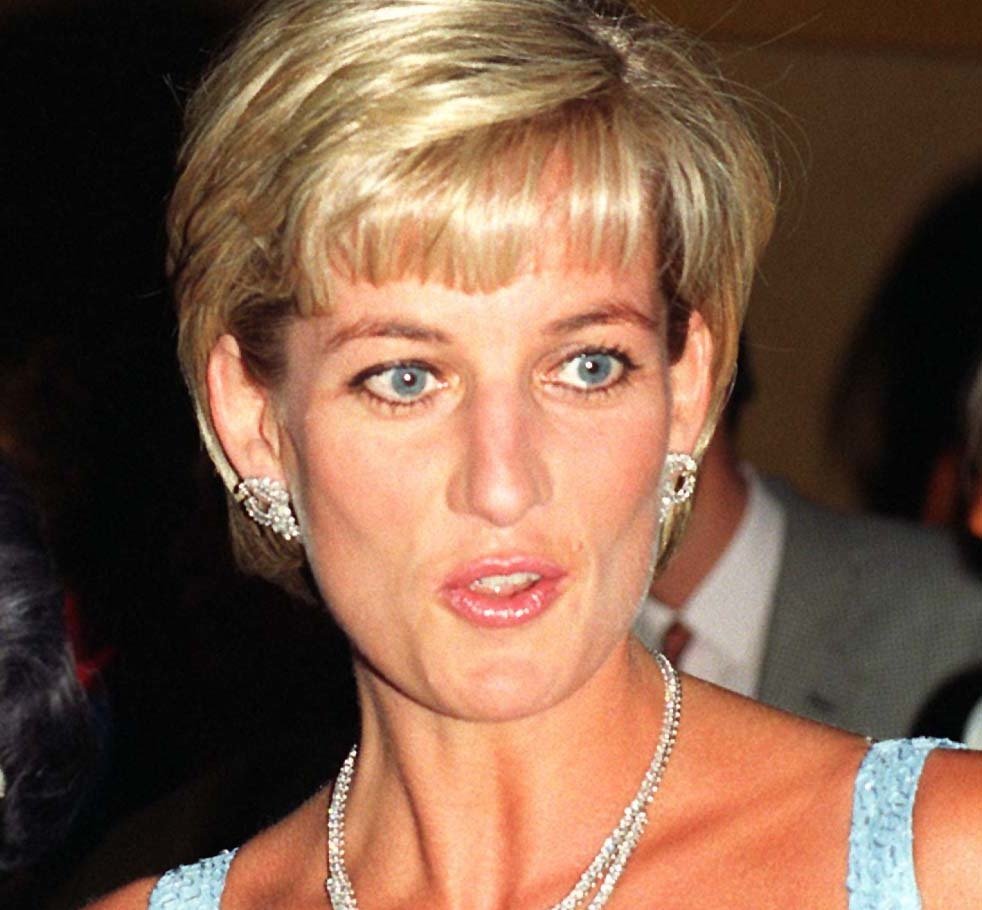 Diana, Princess of Wales, arriving at the Royal Albert Hall, London, for a gala performance of Swan Lake by the English National Ballet