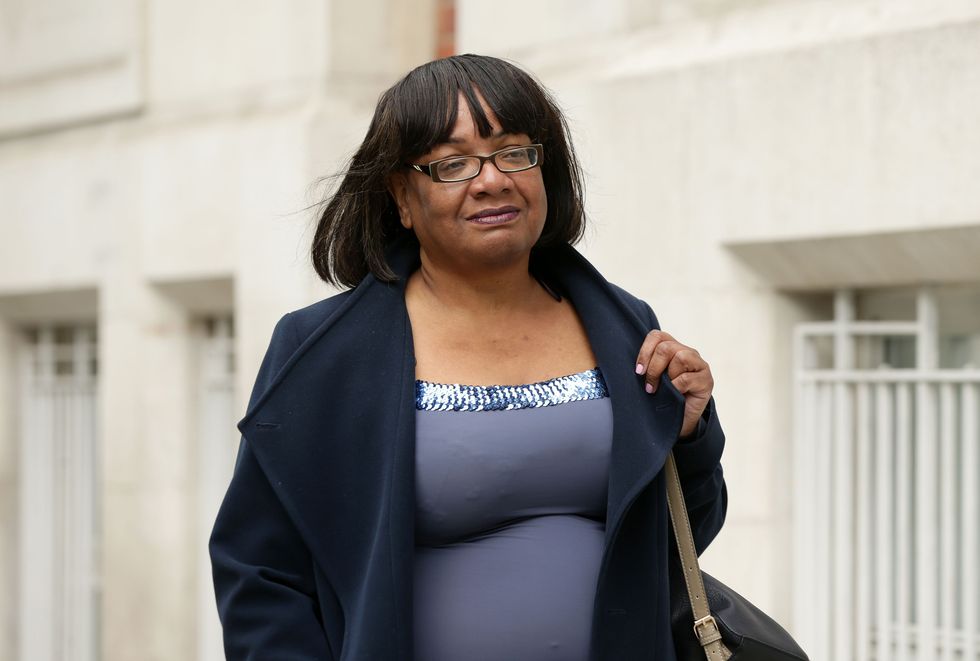 Diane Abbott walking down street