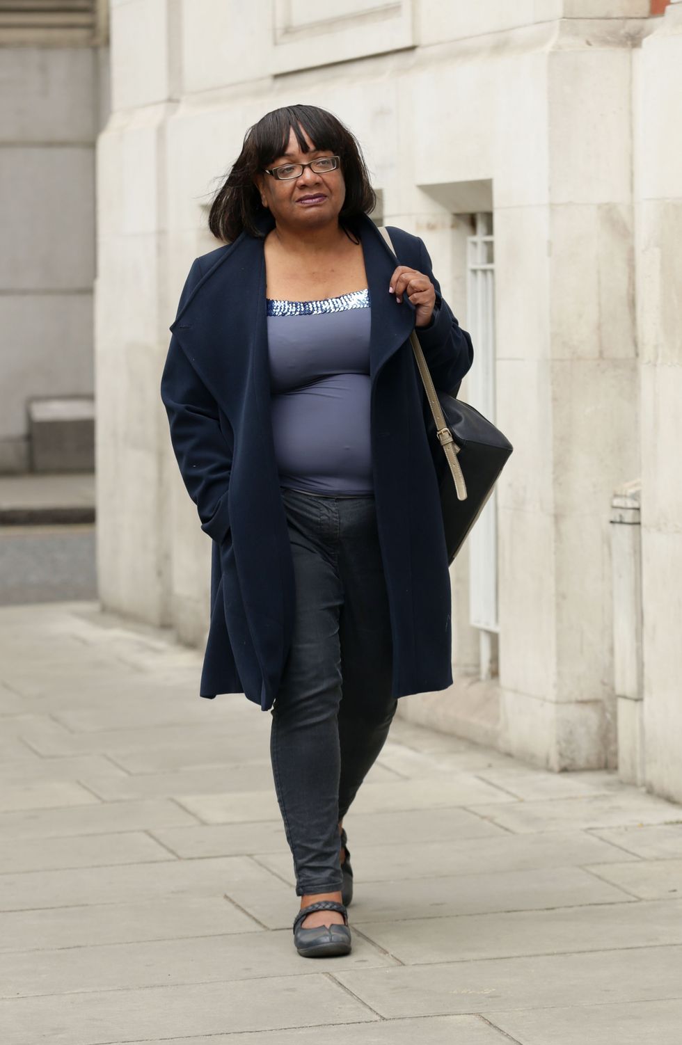 Diane Abbott walking down the street