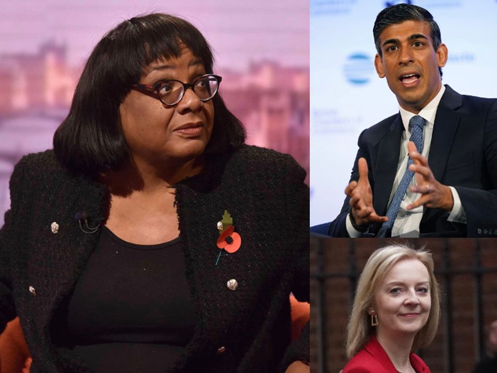 Diane Abbott was very critical of Ms Truss and Mr Sunak