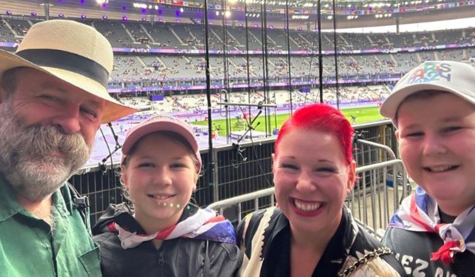 Dick Strawbridge, Angel Adoree and their children Arthur and Dorothy