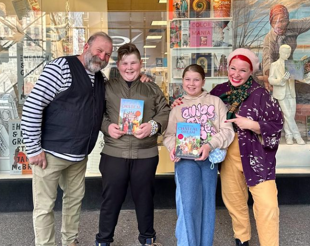 Dick Strawbridge, Angel Adoree and their children