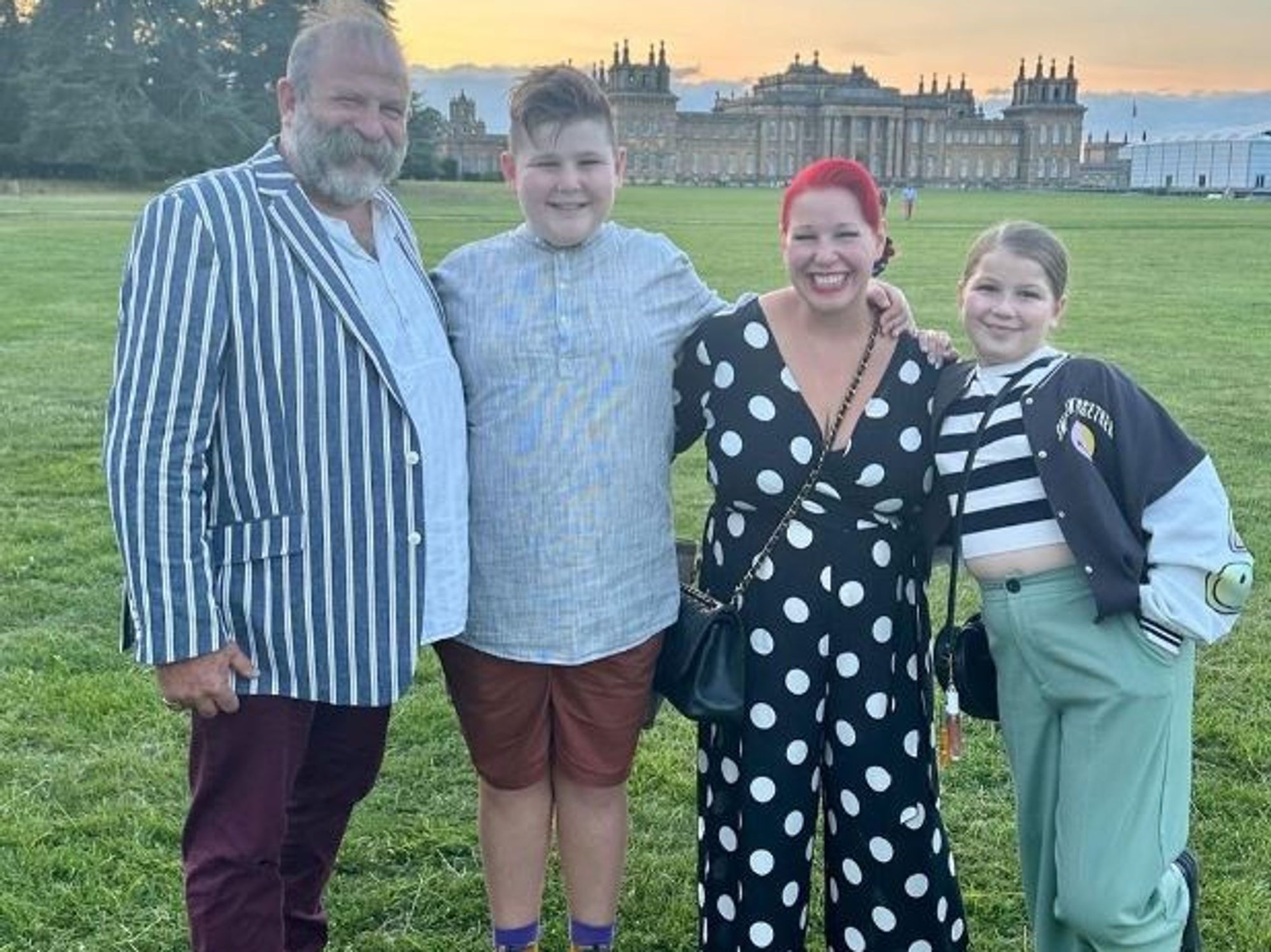 Dick Strawbridge (left) with son Arthur, wife Angel Adoree and daughter Dorothy