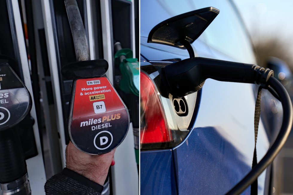 diesel and electric fill up