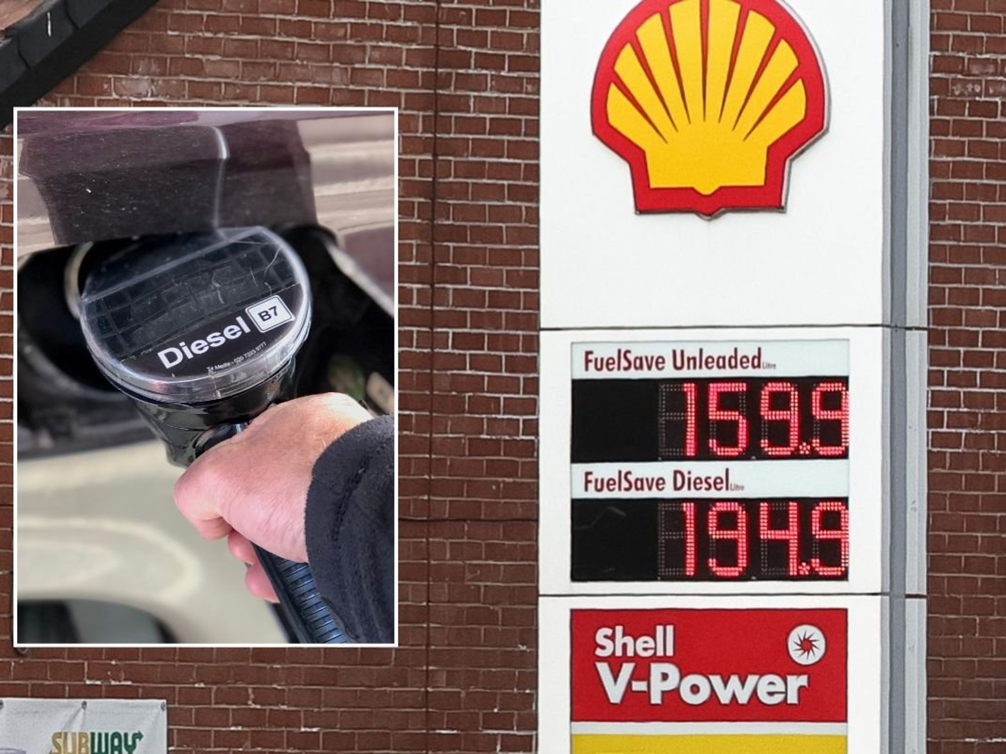 Diesel pump and expensive fuel prices