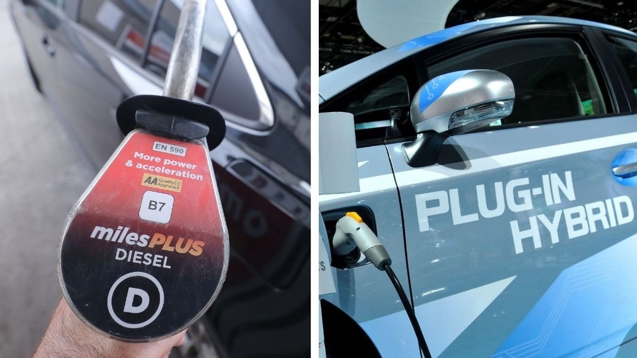 Diesel pump and hybrid car