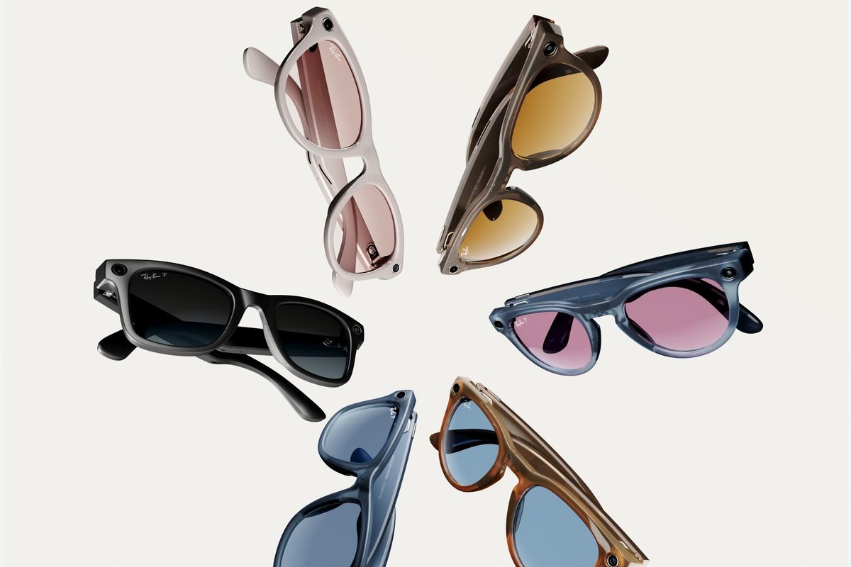Different variations of the Meta Ray-Ban glasses displayed