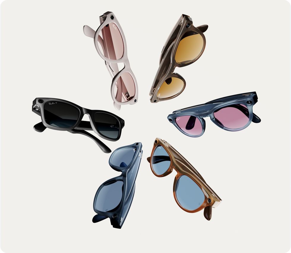 Different variations of the Meta Ray-Ban glasses displayed