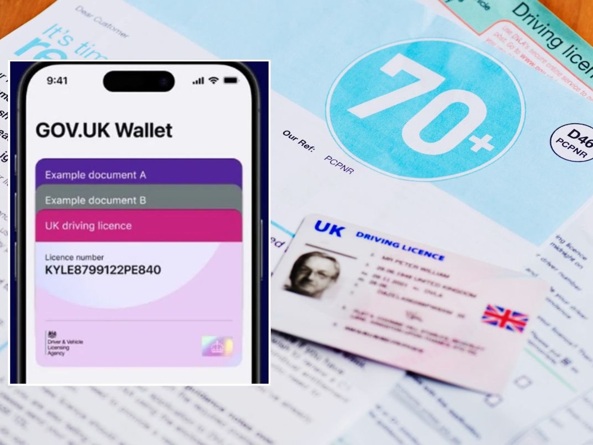 Digital driving licence and an elderly driving licence renewal form