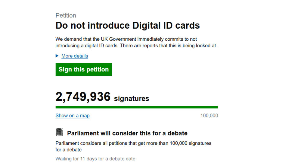 Digital ID petition