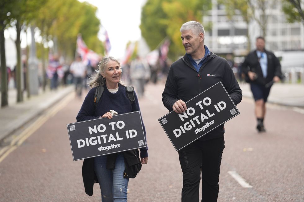 Digital ID protesters
