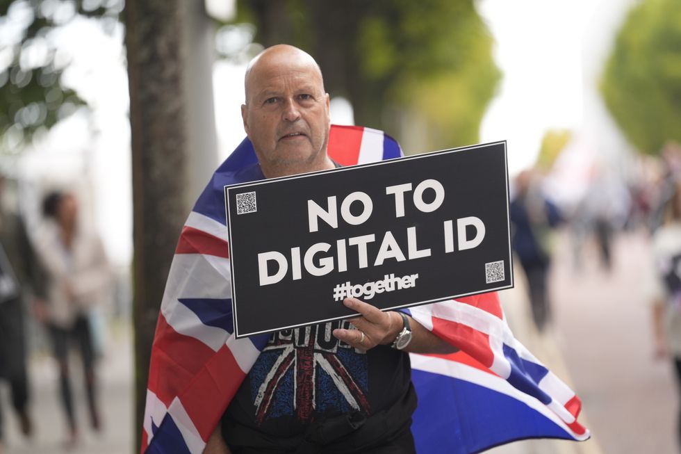 Digital ID protestor