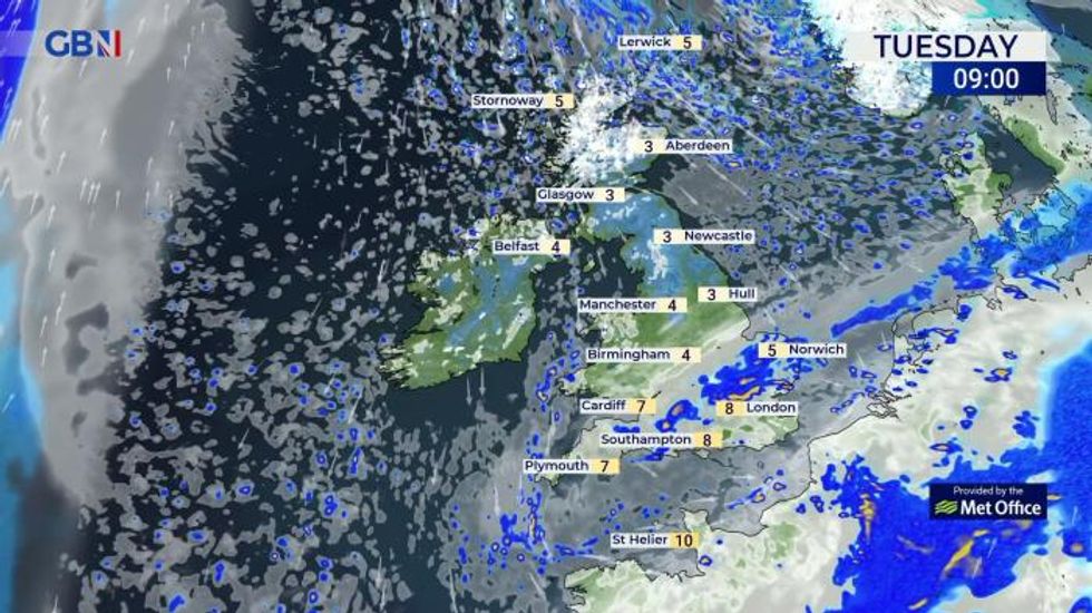 UK weather: Much colder than recently with wintry showers and wind