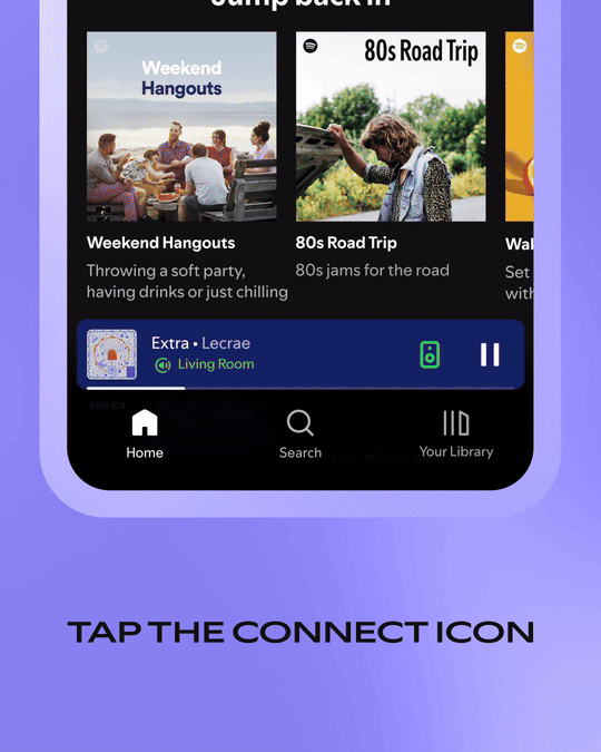 Directions to connect to Spotify's newest audio feature