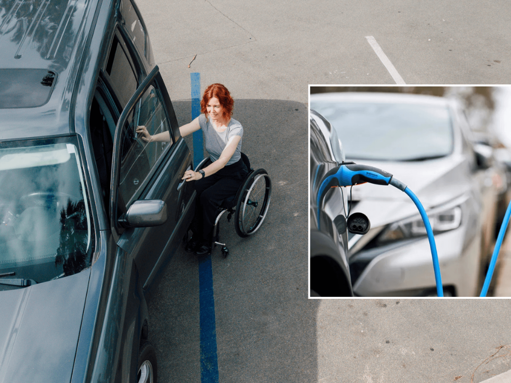 Disabled driver and electric car charger
