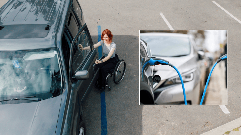 Disabled driver and electric car charger