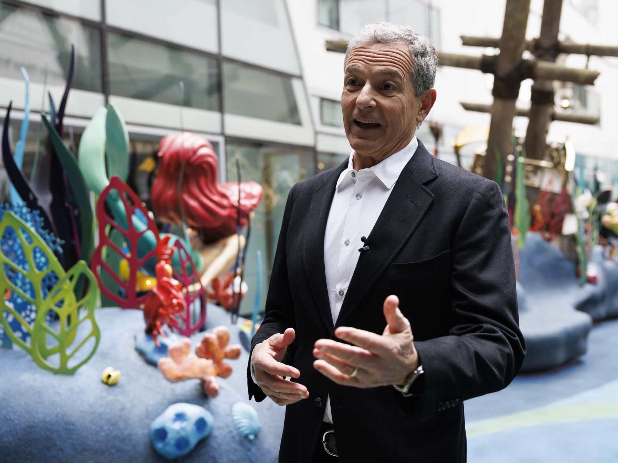 disney ceo bob iger speaking outside the Great Ormond Street Hospital for Children in london