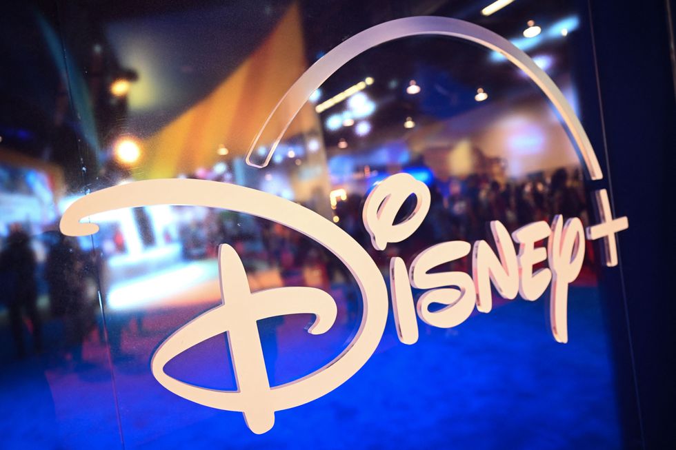 Disney+ logo during the Walt Disney D23 Expo in Anaheim, California