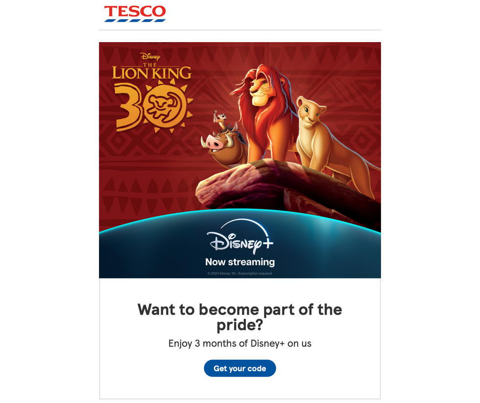 disney plus promotional image with the lion king poster