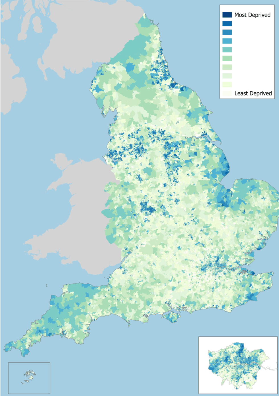 Distribuição do índice de privações múltiplas em 2025