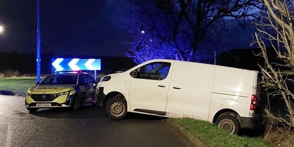 Amazon delivery driver abandoned vehicle in a ditch and fled scene before police arrived Amazon delivery driver abandoned vehicle in a ditch and fled scene before police arrived