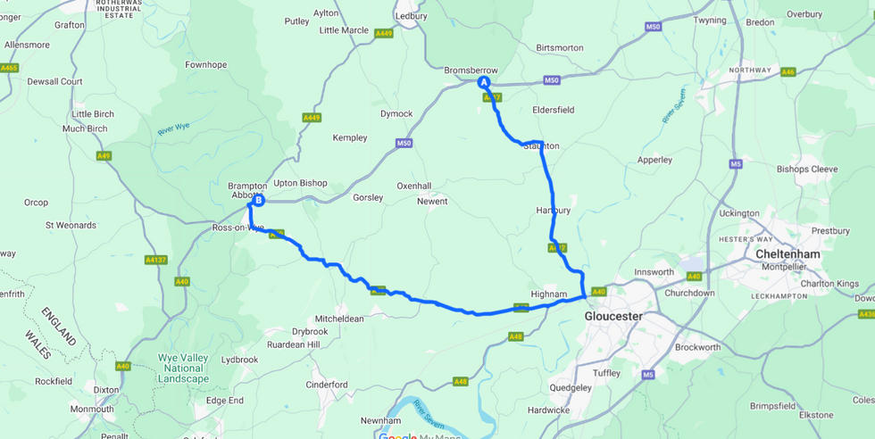 Diversion route for M50 work