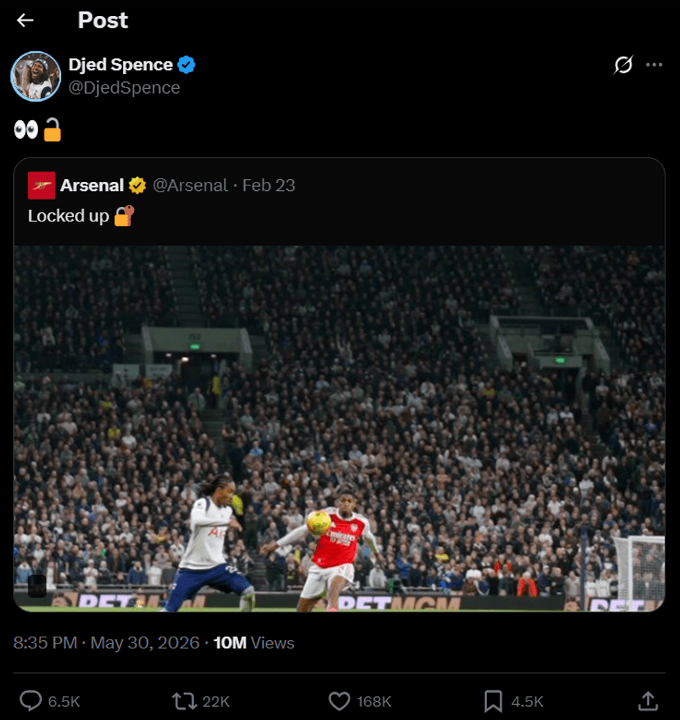 Djed Spence tweet