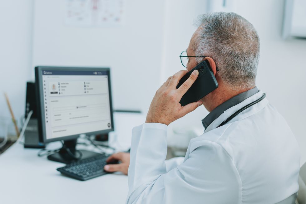 doctor on phone