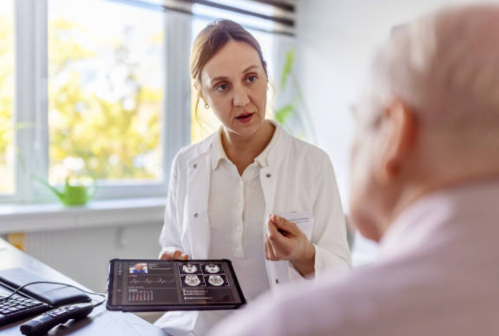 Doctor talking to a patient
