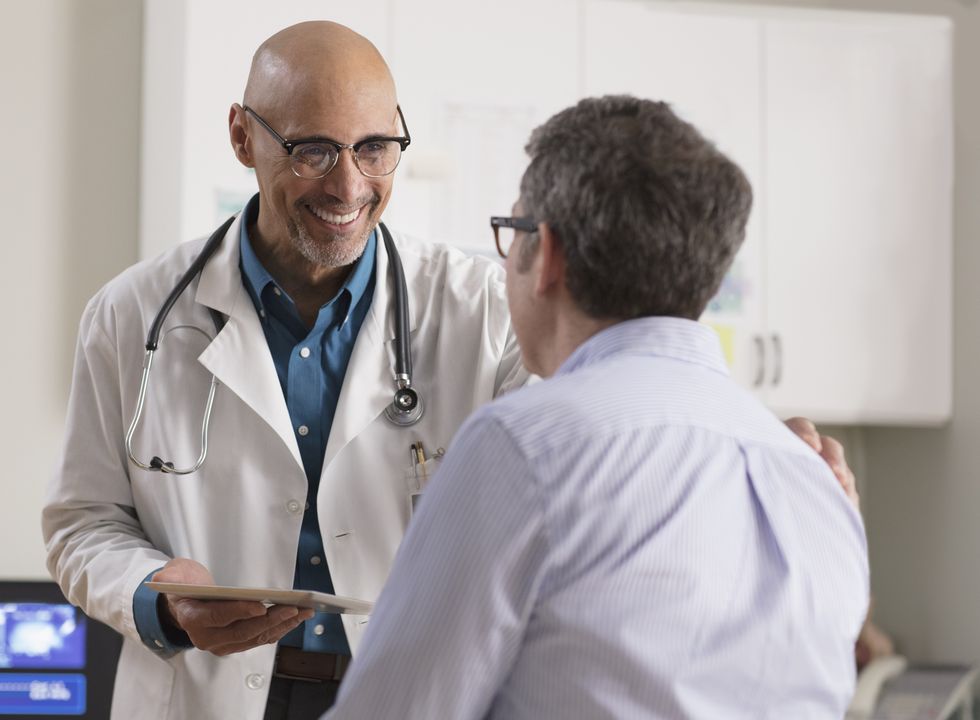 Doctor talking to patient