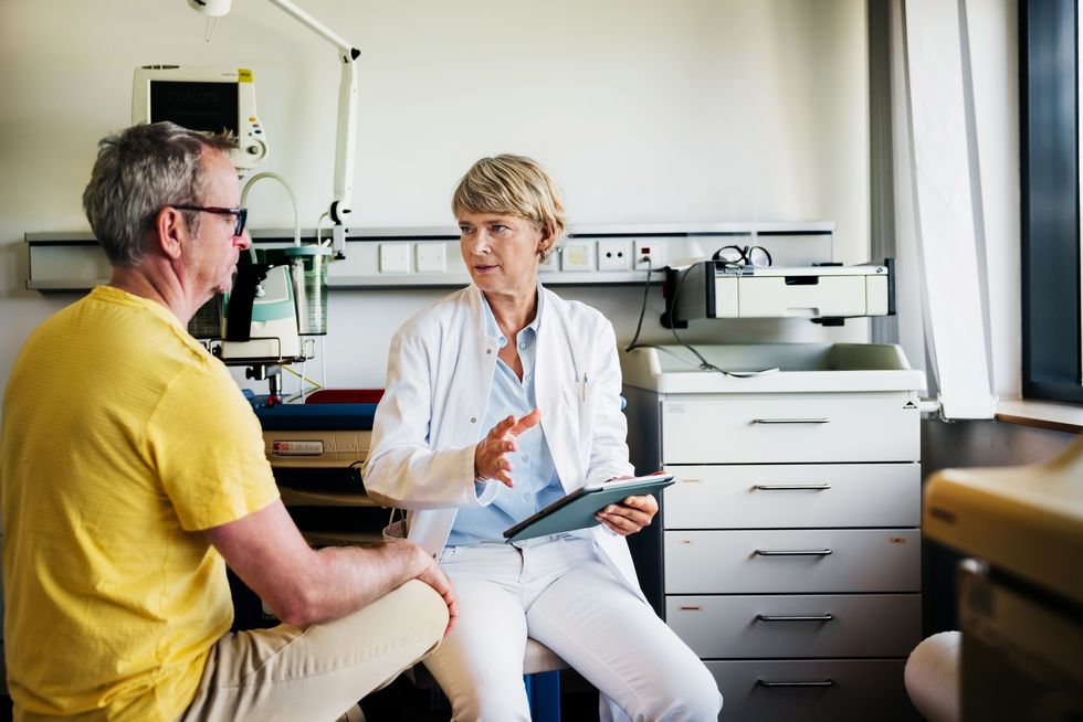 Doctor talking to patient