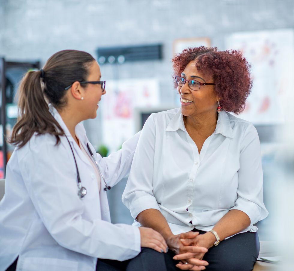 Doctor treating a patient