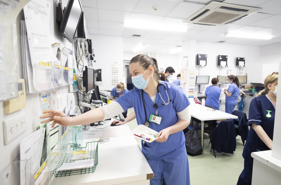 Doctors and nurses working